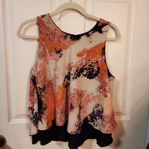 Multicolored blouse tank